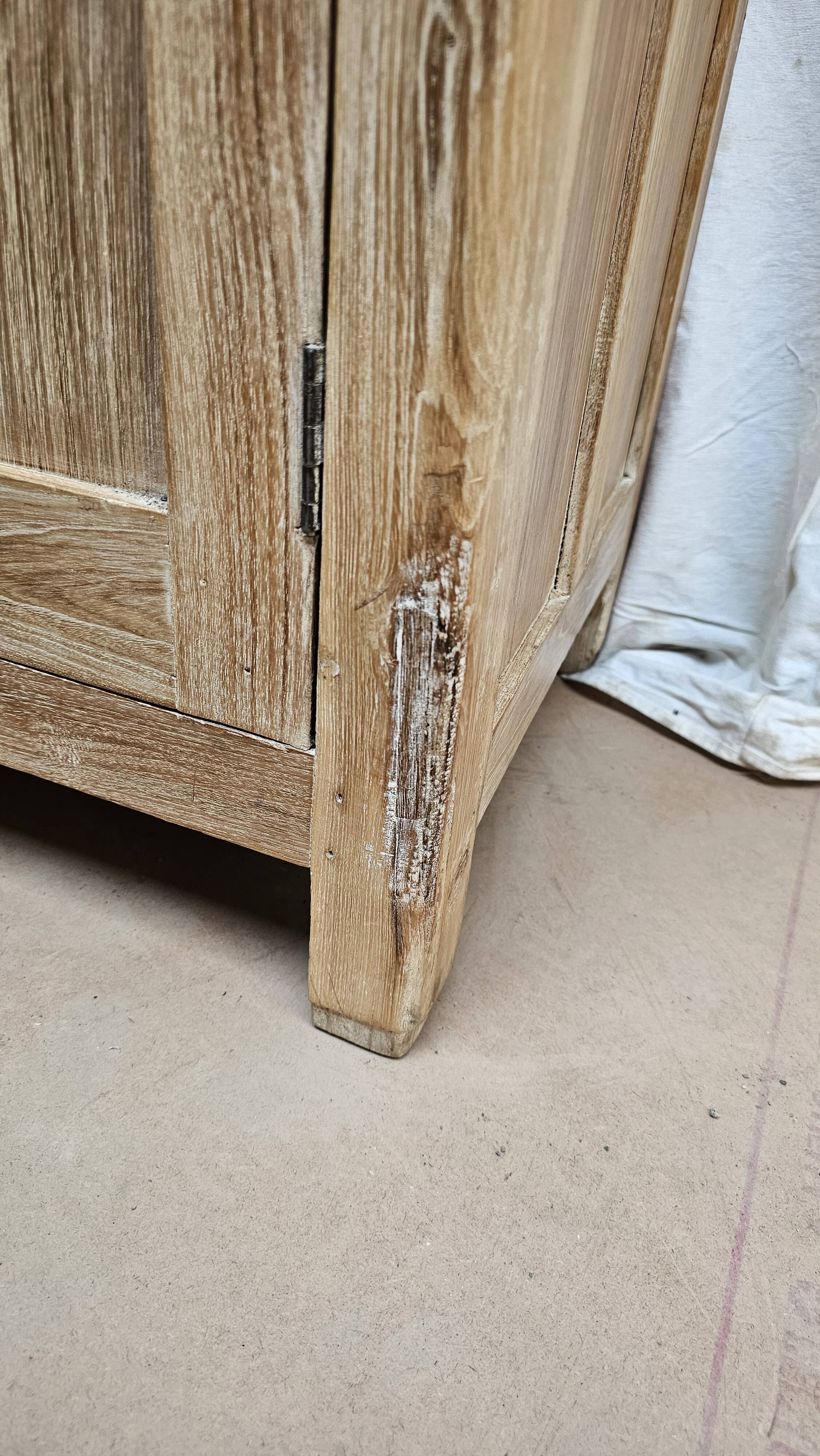 Natural Burmese teak sideboard