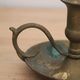 Antique patinated brass hand candlestick – Vintage rat of the cellar
