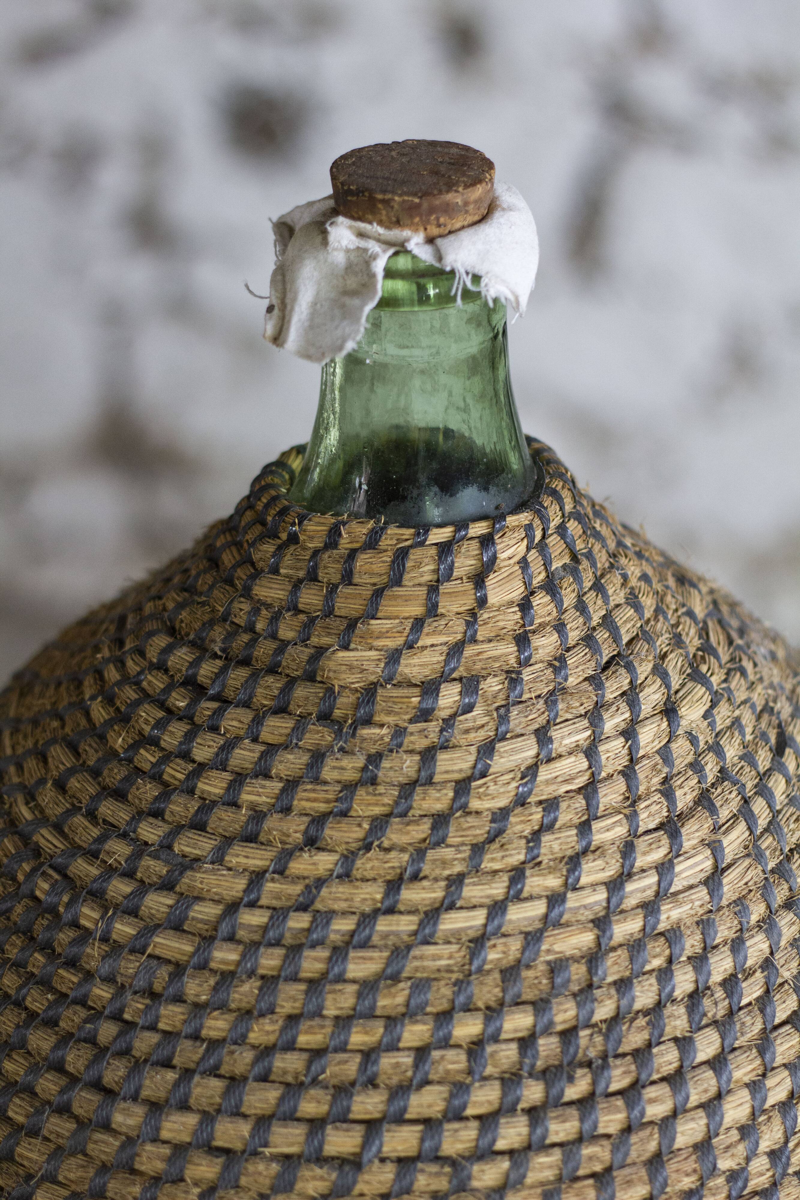 Dame-jeanne 50L recouverte de corde tressée