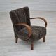 1950s, Danish design, reupholstered armchair, genuine sheepskin "Wellington".