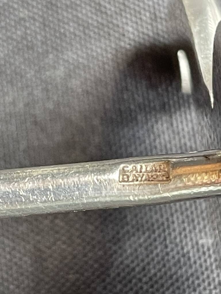 6 Large knife rests – Cailar Bayard – Silver-plated metal