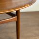 Vintage Danish round coffee table – in the style of Johannes Andersen