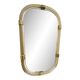 Elegant "Torciglione" Gold Murano Glass Wall Mirror in Barovier Style