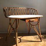 Office - rattan dressing table from the 1960s/70s