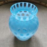 Vintage turquoise glass vase