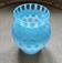 Vintage turquoise glass vase