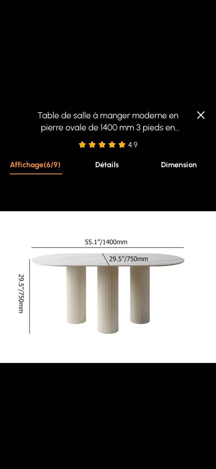 Dining table