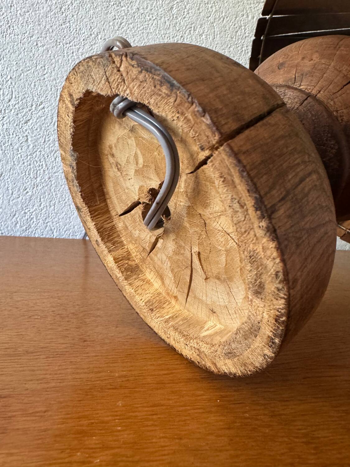 Large teak lamp from the 60s