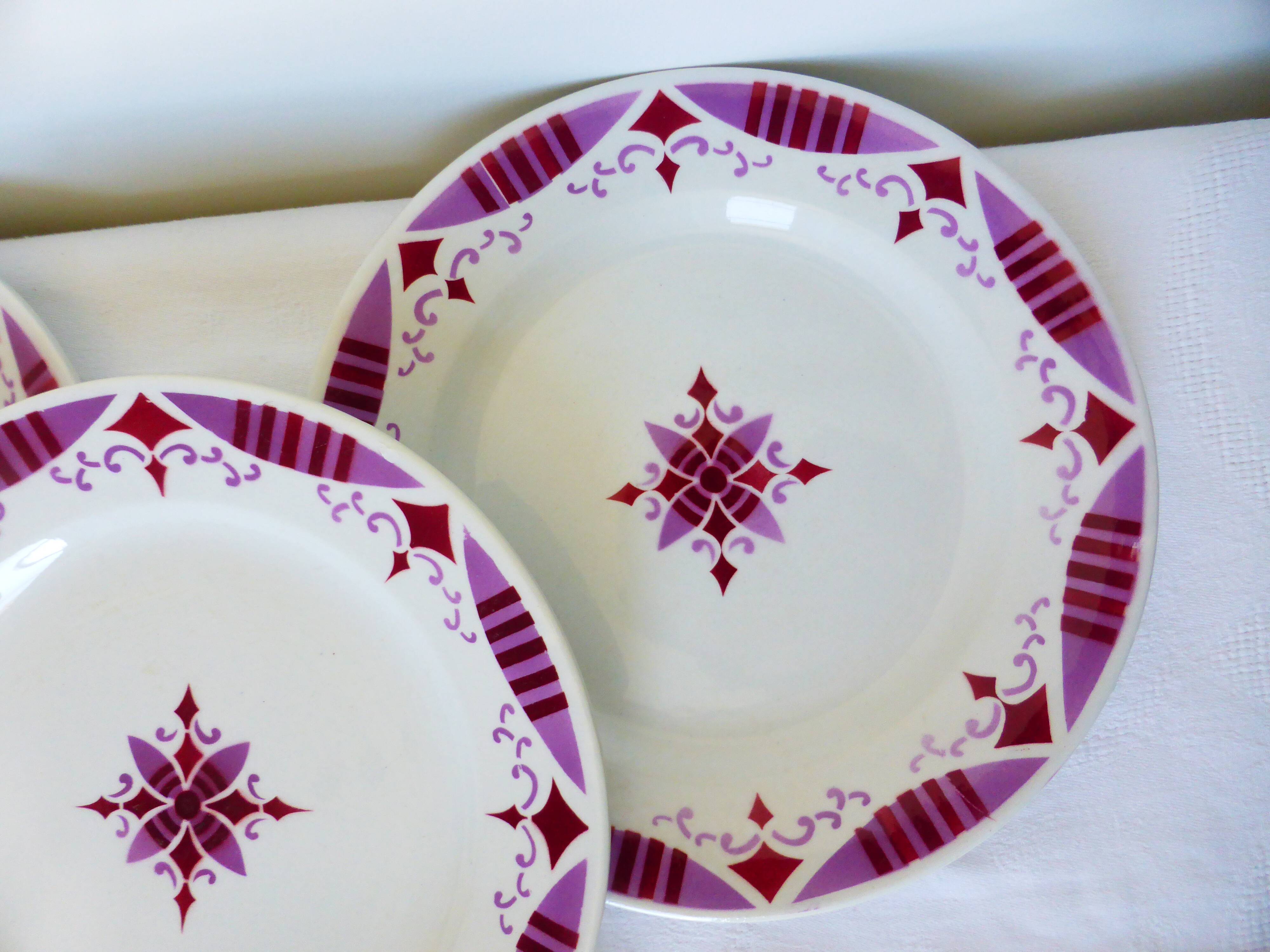 4 assiettes plates du Moulin des Loups et Hamage Madeleine 2106191