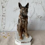 Large Vintage German Shepherd Statuette