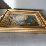 Rest, oil on canvas mounted on cardboard signed Dassimov