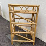 Bamboo rattan shelf