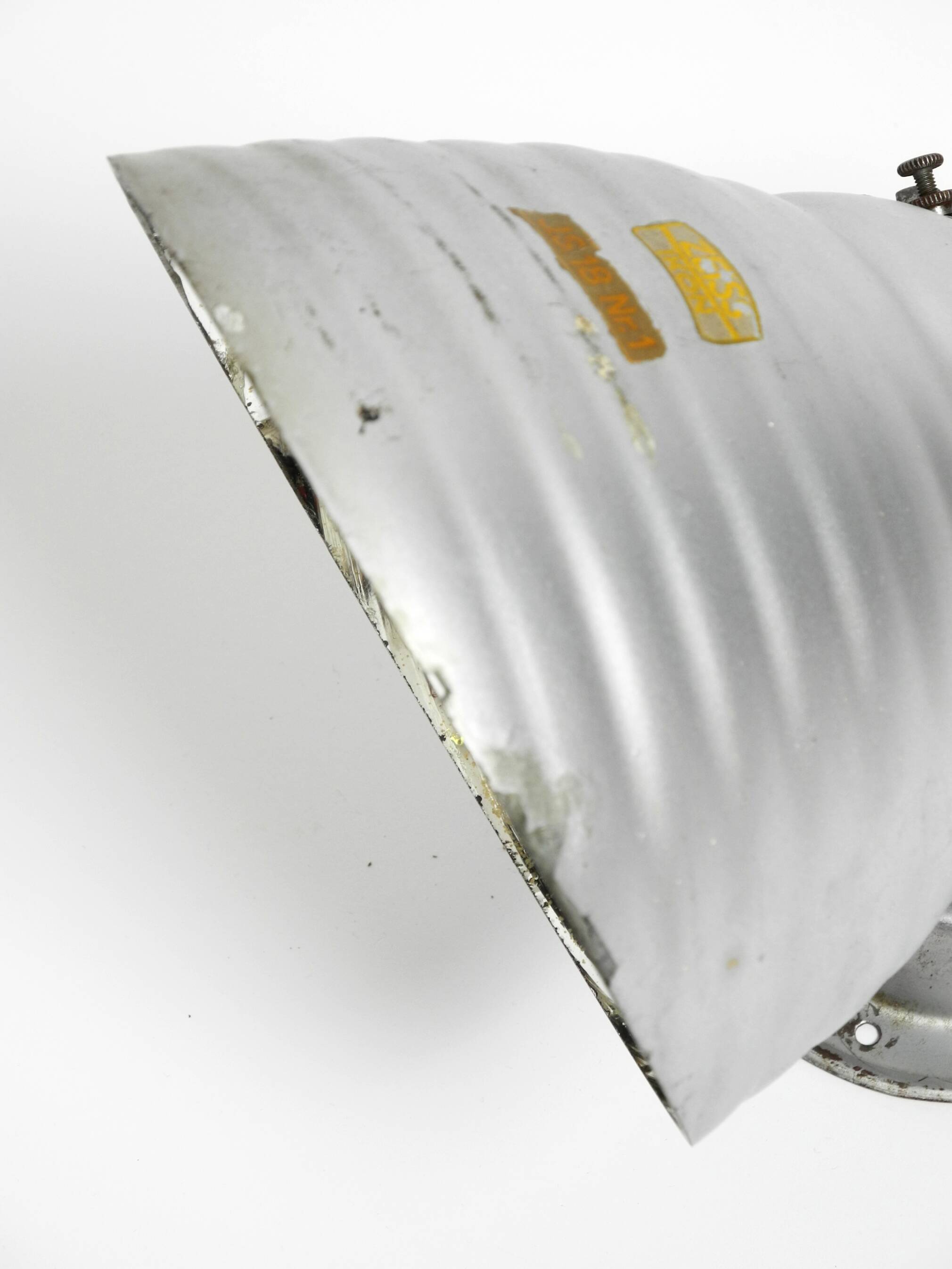 30s wall lamp by Adolf Meyer for Zeiss Ikon with adjustable mirrored shade