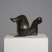 Abstract bronze female figure sculpture by Francine Govers, Netherlands, 1990s