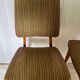 Pair of vintage chairs, in wood & green fabricpair of vintage chairs, in