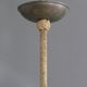 Art Deco Pendant Light with Twisted Stem, Marbled Effect, Metal and Brass - 1930s