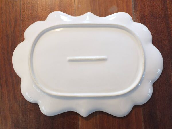 Paire de petits plats en porcelaine peinte oiseaux et fleurs 19è