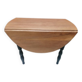 Louis Philippe oval shutter table in solid mahogany