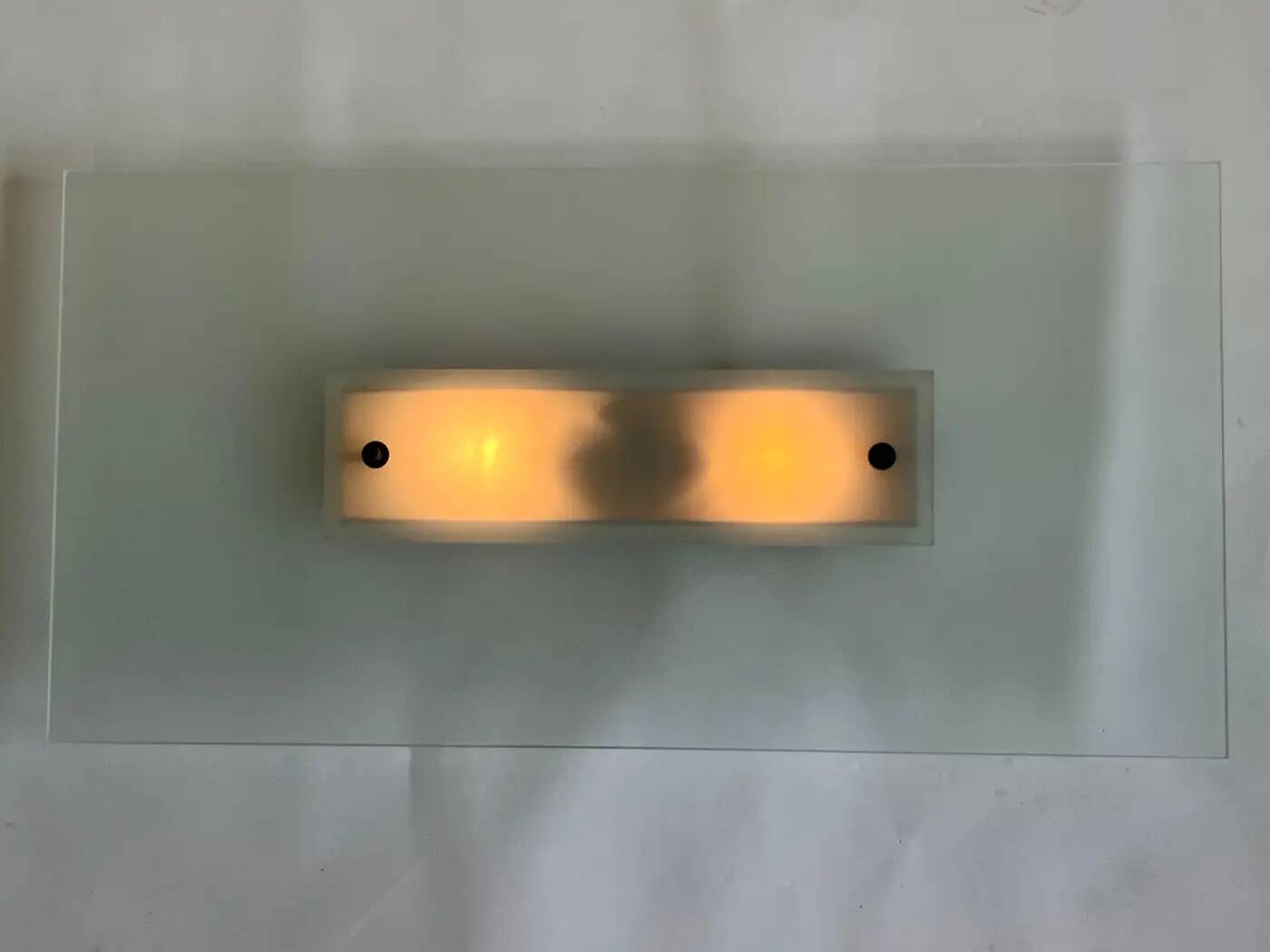 Pair of design midcentury wall or ceiling lamps/flushmounts - 1970s