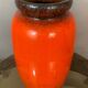 West German Fat Lava Scheurich Keramik orange and brown vase 1970s