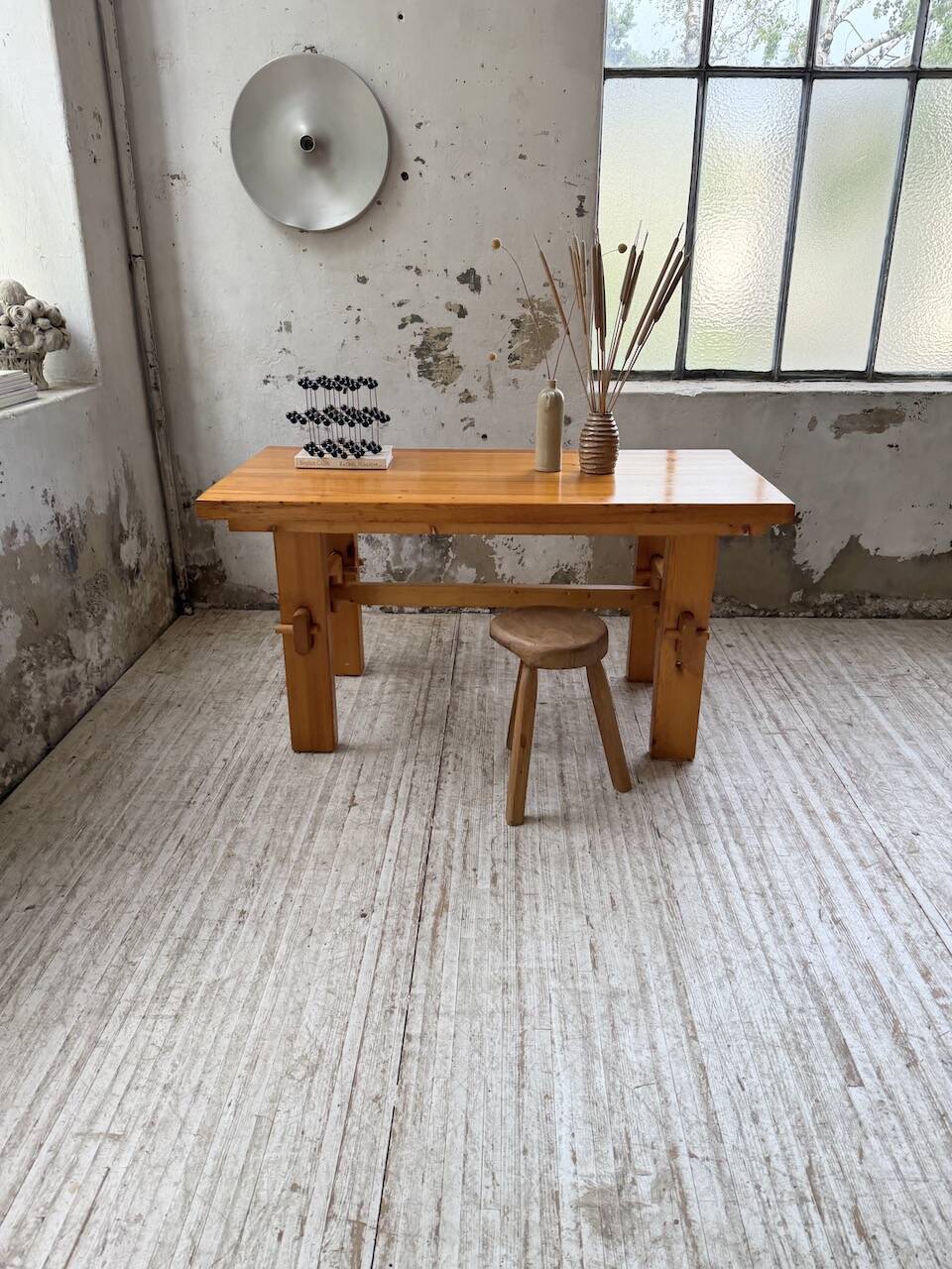 Farmhouse table, mountain furniture from the 50s
