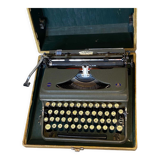 Triumph perfekt typewriter with its transport box.