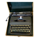 Triumph perfekt typewriter with its transport box.