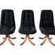 3x 60s 70s chair swivel chair dining chair mid century Danish modern design