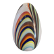 Contemporary Murano-Style White Egg Lamp with Multicoloured Reeds