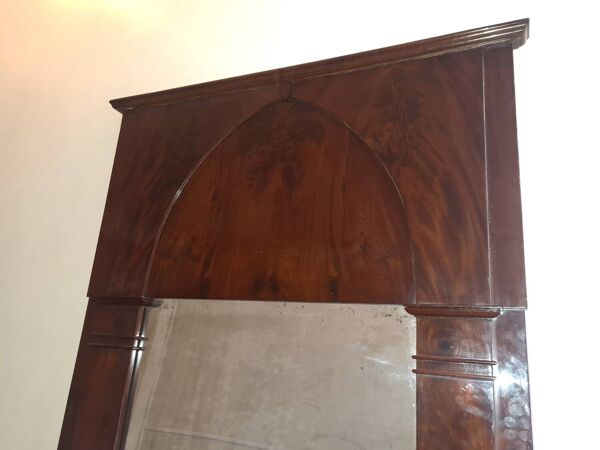 Grand miroir ou trumeau en acajou époque Empire