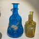 2 painted and enamelled turned glass bottles Napoleon III 3