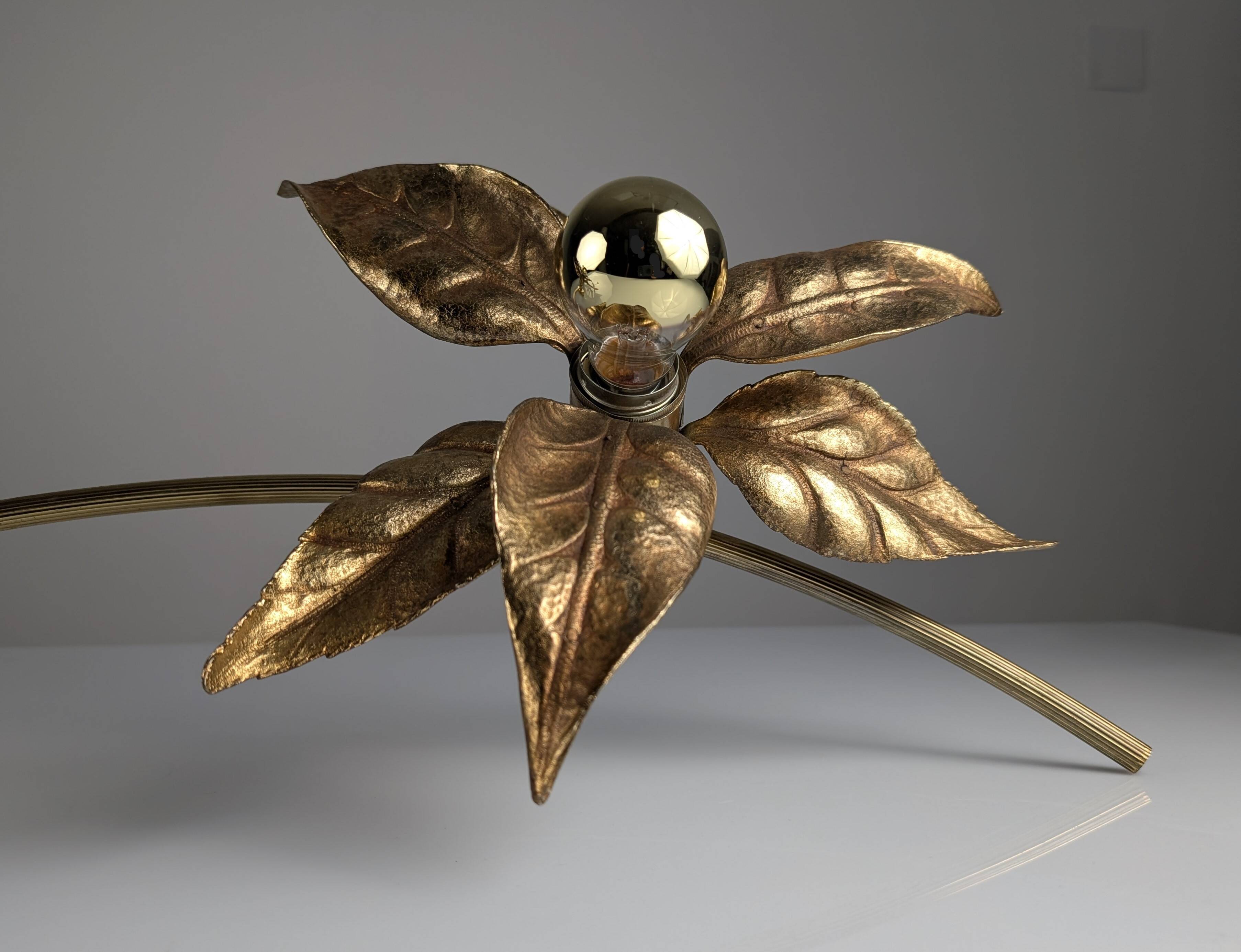 Wall lamp with three flowers by Willy Daro, Belgium, 1970s