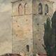Aquarelle papier eglise st just de valcabrere haute garonne 31, r. chausson