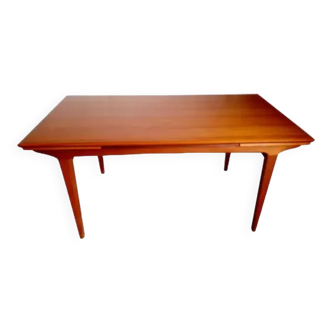 Table scandinave vintage teck et rallonges