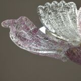 Vintage Murano glass ceiling lamp pink