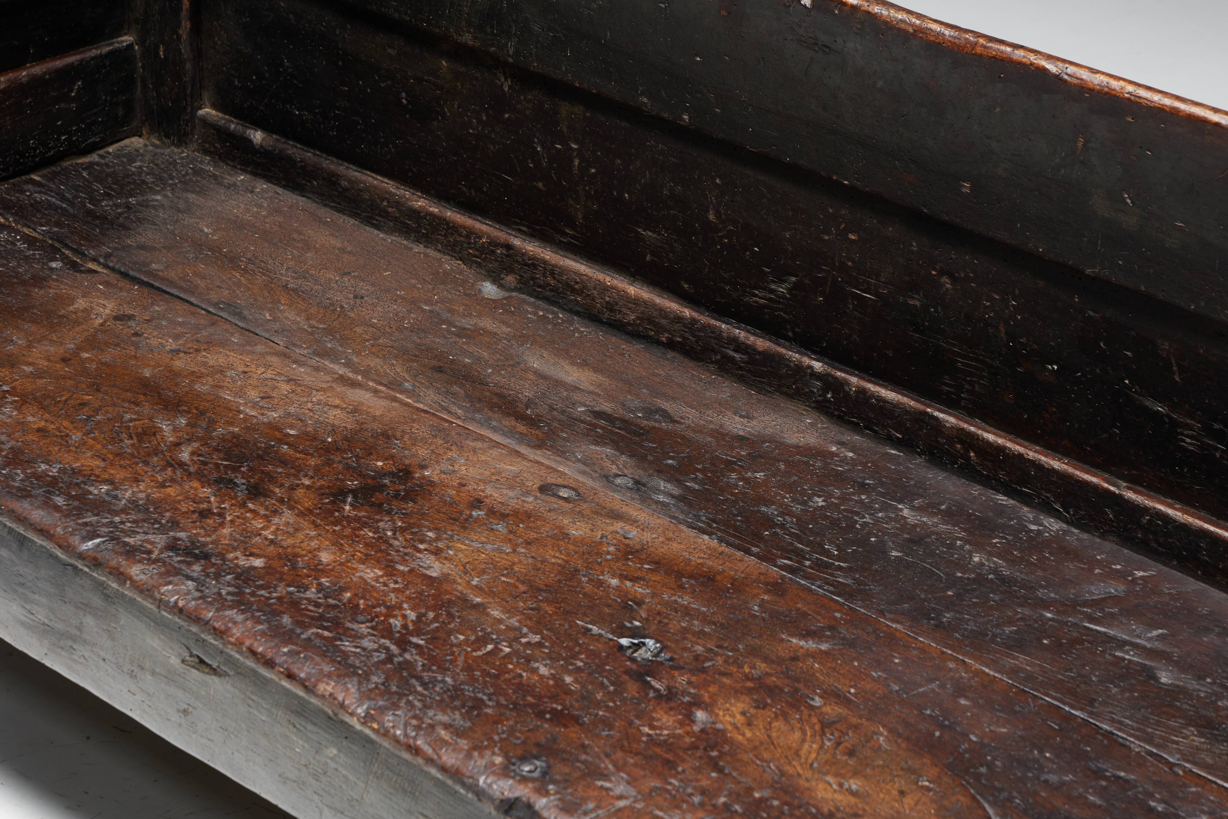 Banc Brutaliste Wabi Sabi, France, 19ème Siècle