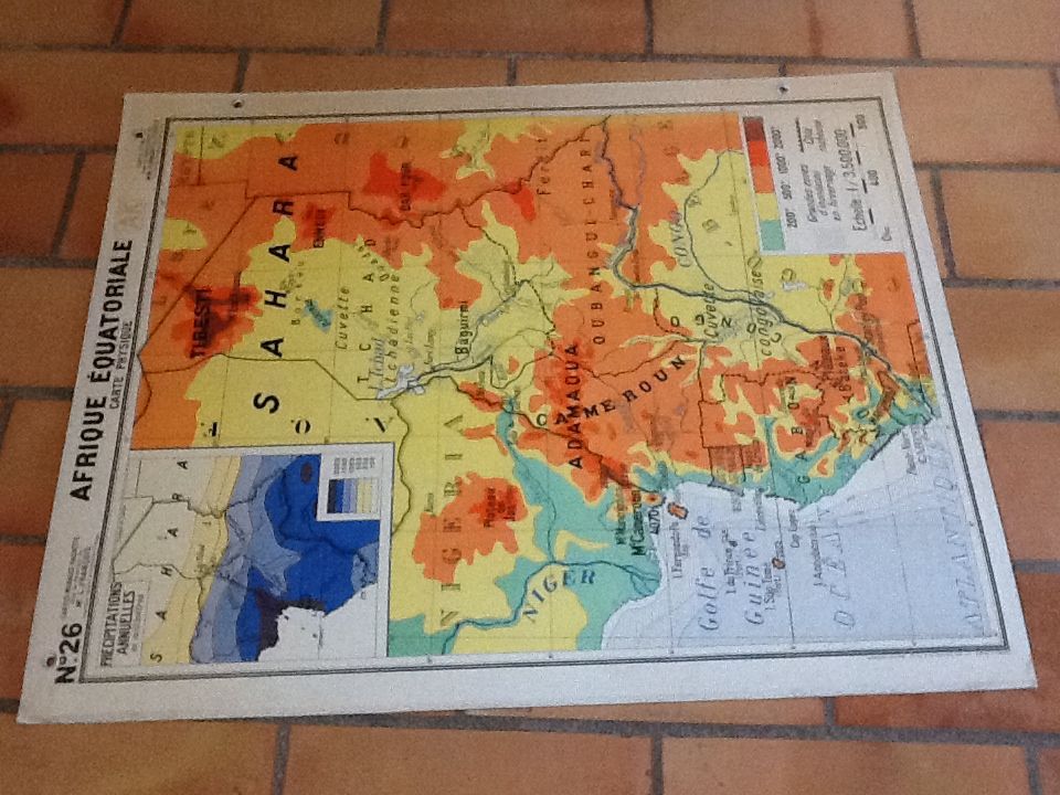 School map No. 26 West Africa and Equatorial hatchet by L. Francis