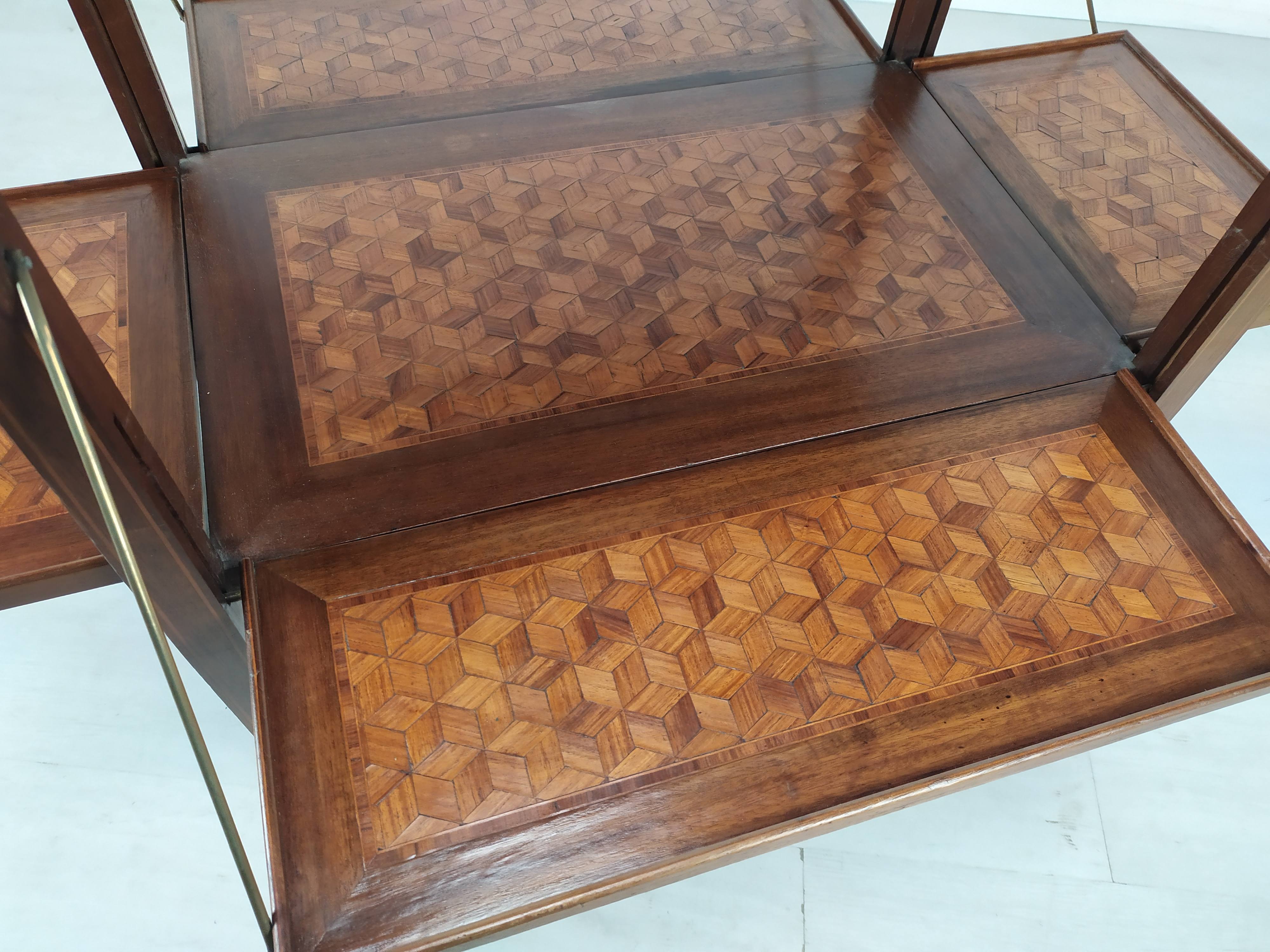 Marquetry tea table