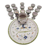Moustiers Set - Plate, pot and 15 egg cups