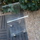 Meuble plexiglas vintage 1980 a roulettes