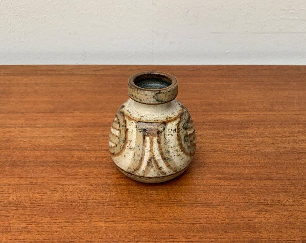 Mid-century Danish vase from Søholm pottery workshop, 1960s.