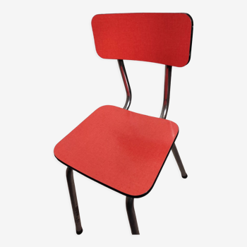 Chaise en formica rouge rose 1960
