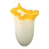 Glass paste handkerchief vase from the 70s
