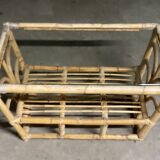 Table basse osier rotin vintage