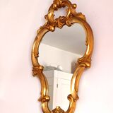 Baroque style gilded wooden mirror