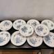 Sarreguemines ceramic soup plate, Flore model in blue sold individually
