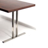 Vintage dining table with chrome frame made in the 60s
