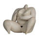 "Courage" expressive ceramic female sculpture by Evelyn van Baarda, Netherlands, 1981