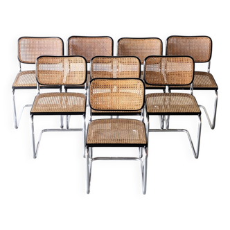 4 or 8 vintage Cesca B32 chairs, Gavina edition, Marcel Breuer, 1960.