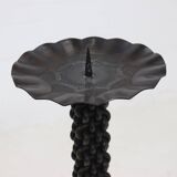 Brutalist Sculptural Wrought Iron Candle Holder 1960s